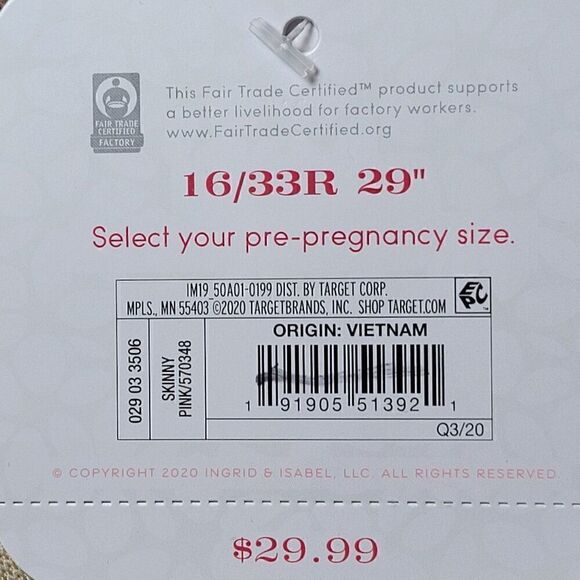 Isabel Maternity Crossover Panel Skinny Jeans Sz 16 - Picture 9 of 10